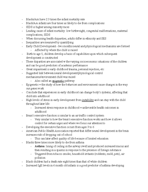 health disparity lecture notes chap 1 and 2 - **Why are some people ...