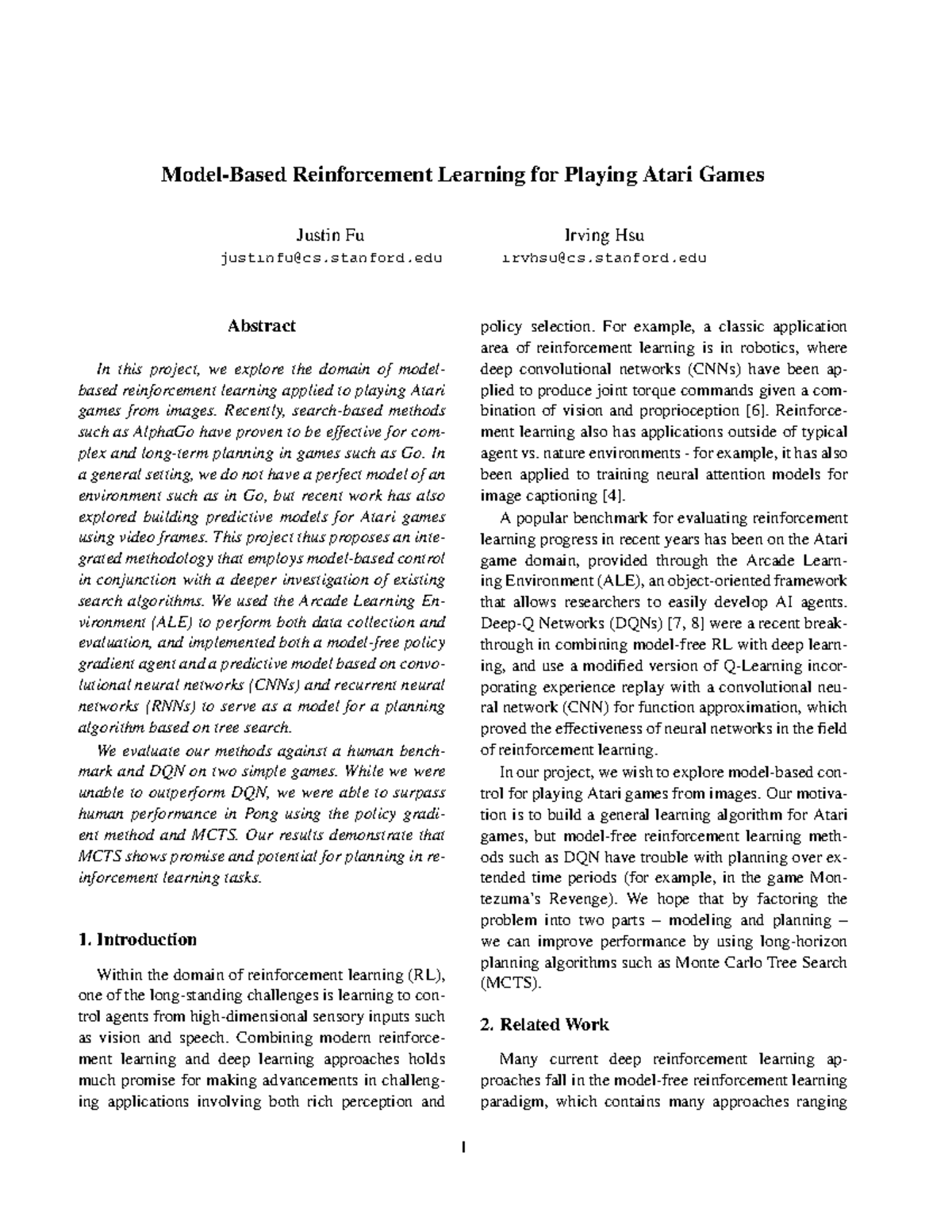 Model-based reinforcement learning for playing atari games ...