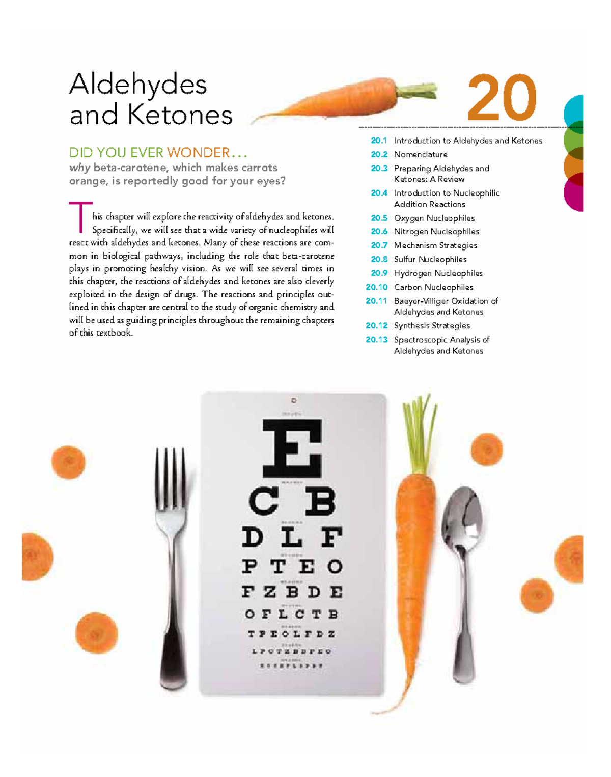 Aldehydes and Ketones .. why betacarotene, which makes carrots