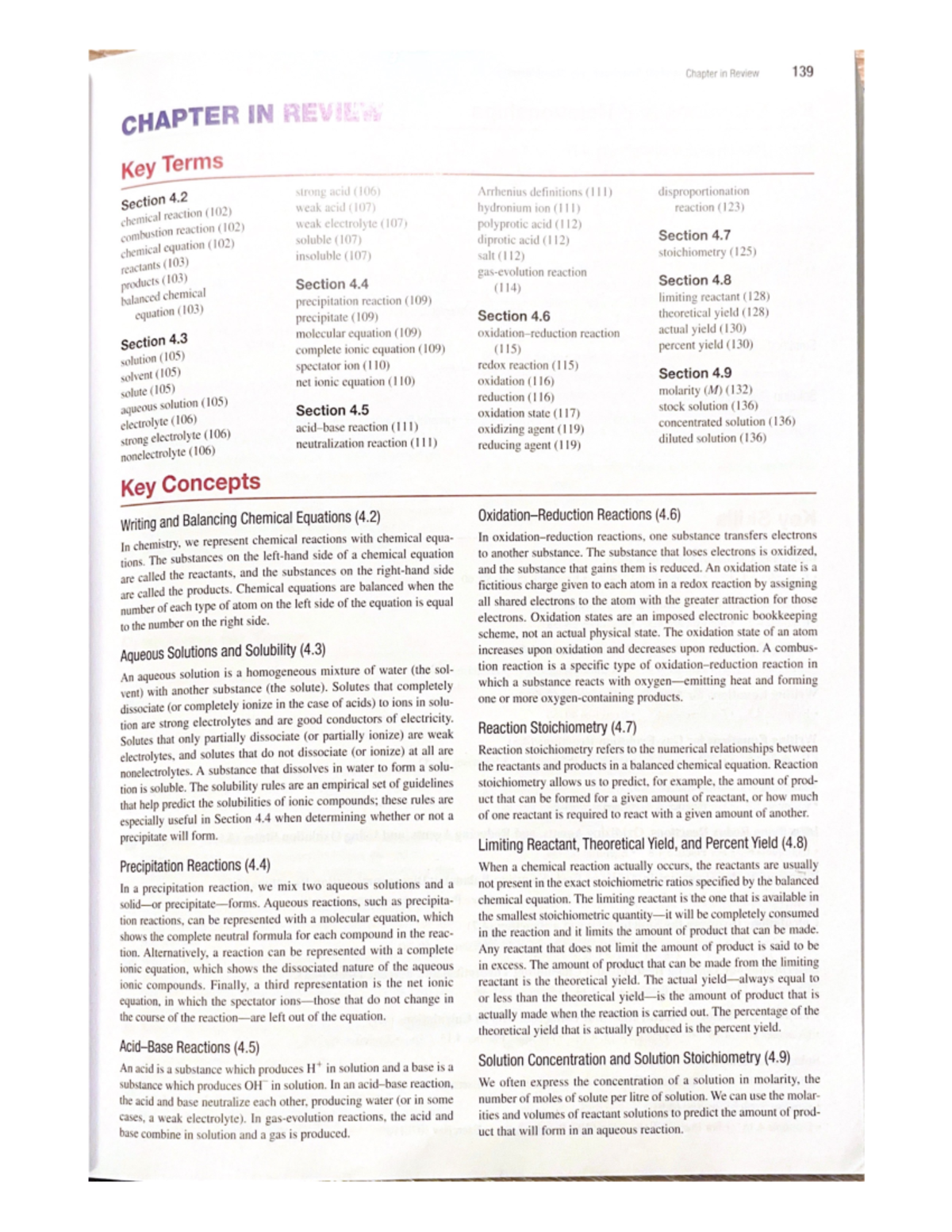 Chapter Reviews - MnsdbmnaDBMd - Chem 232 - Studocu