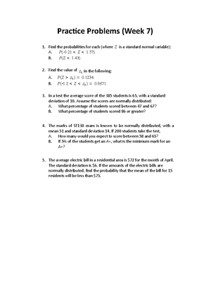 ST130 TEST 2 Solutions - Basic Statistics - USP - Studocu