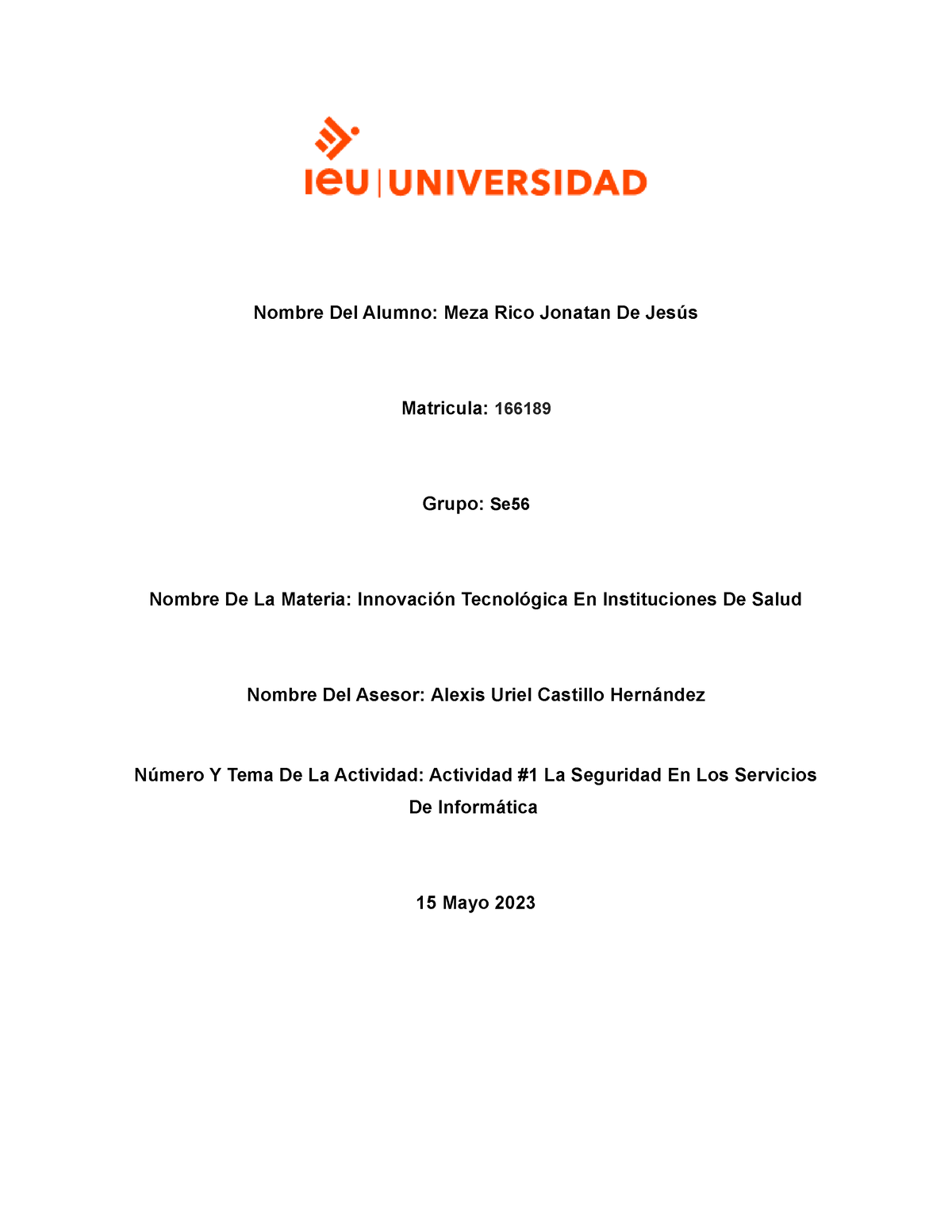 Actividad #1 La Seguridad En Los Servicios De Informática - Suena fácil ...