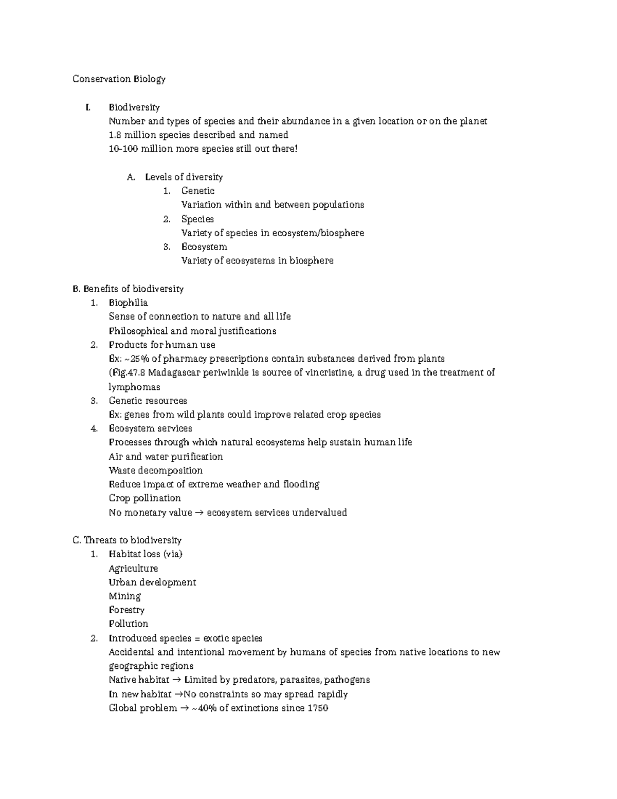 conservation-biology-lecture-28-conservation-biology-i-biodiversity