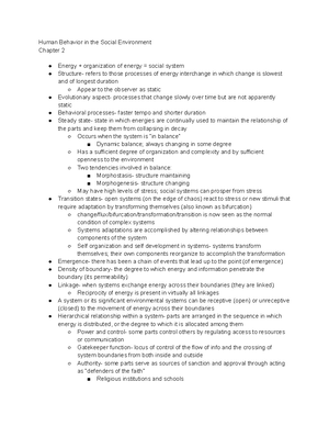 Chapter 1 Notes - Understanding Human Behavior And The Social ...