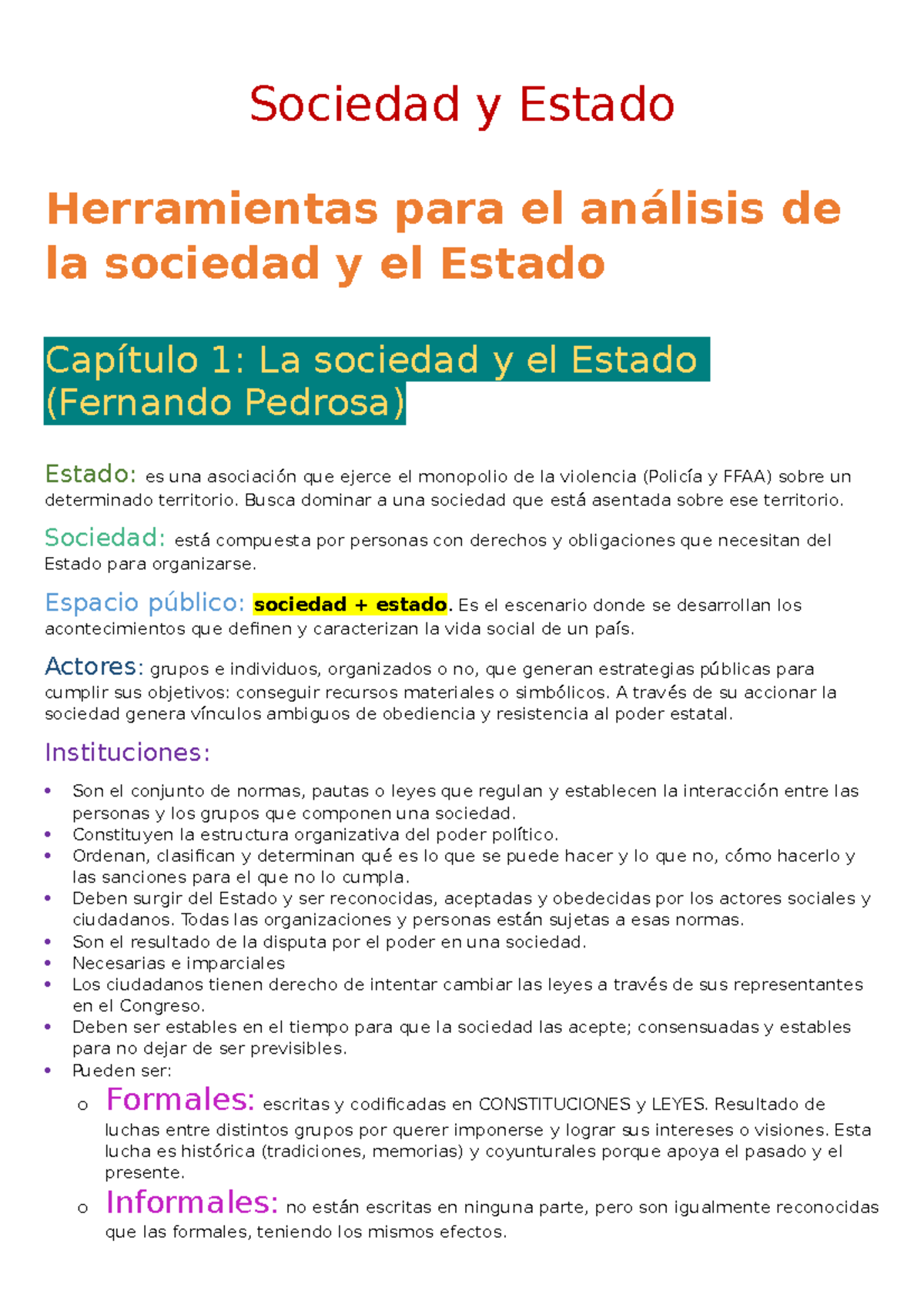 Herramientas para el análisis de la