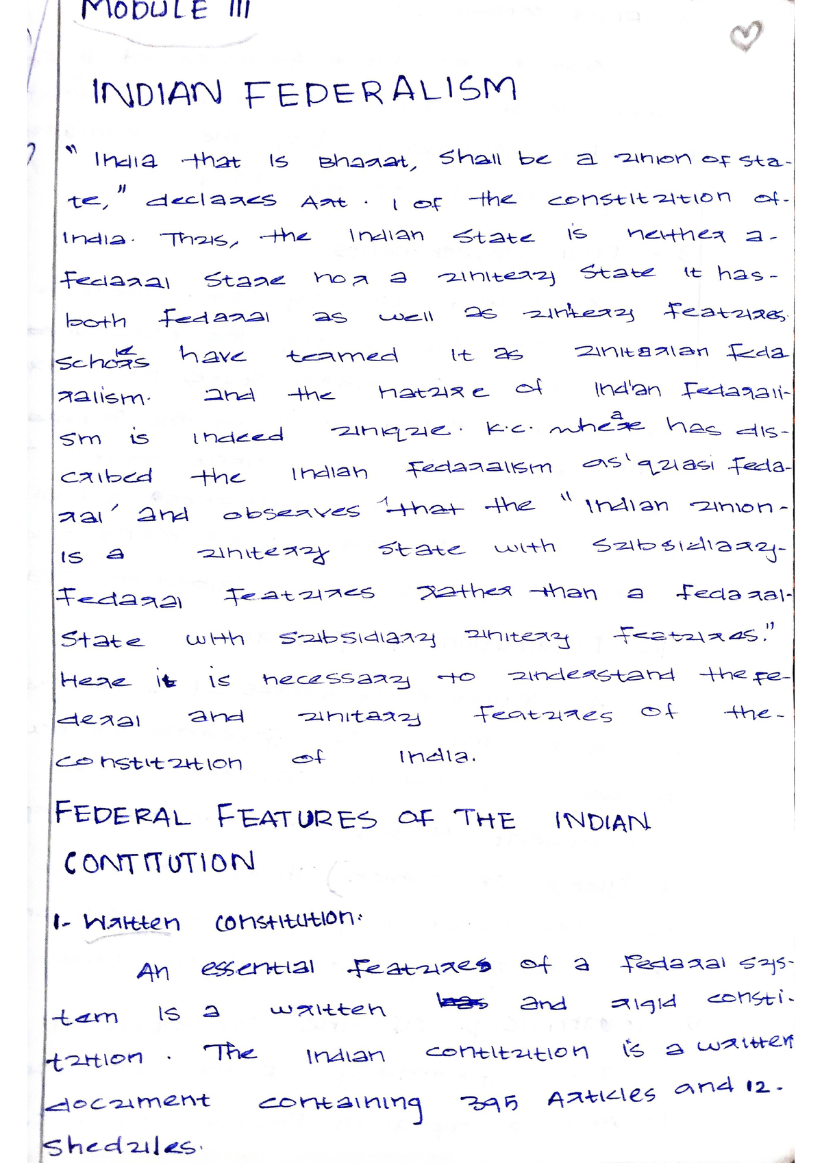 write an essay on indian federalism
