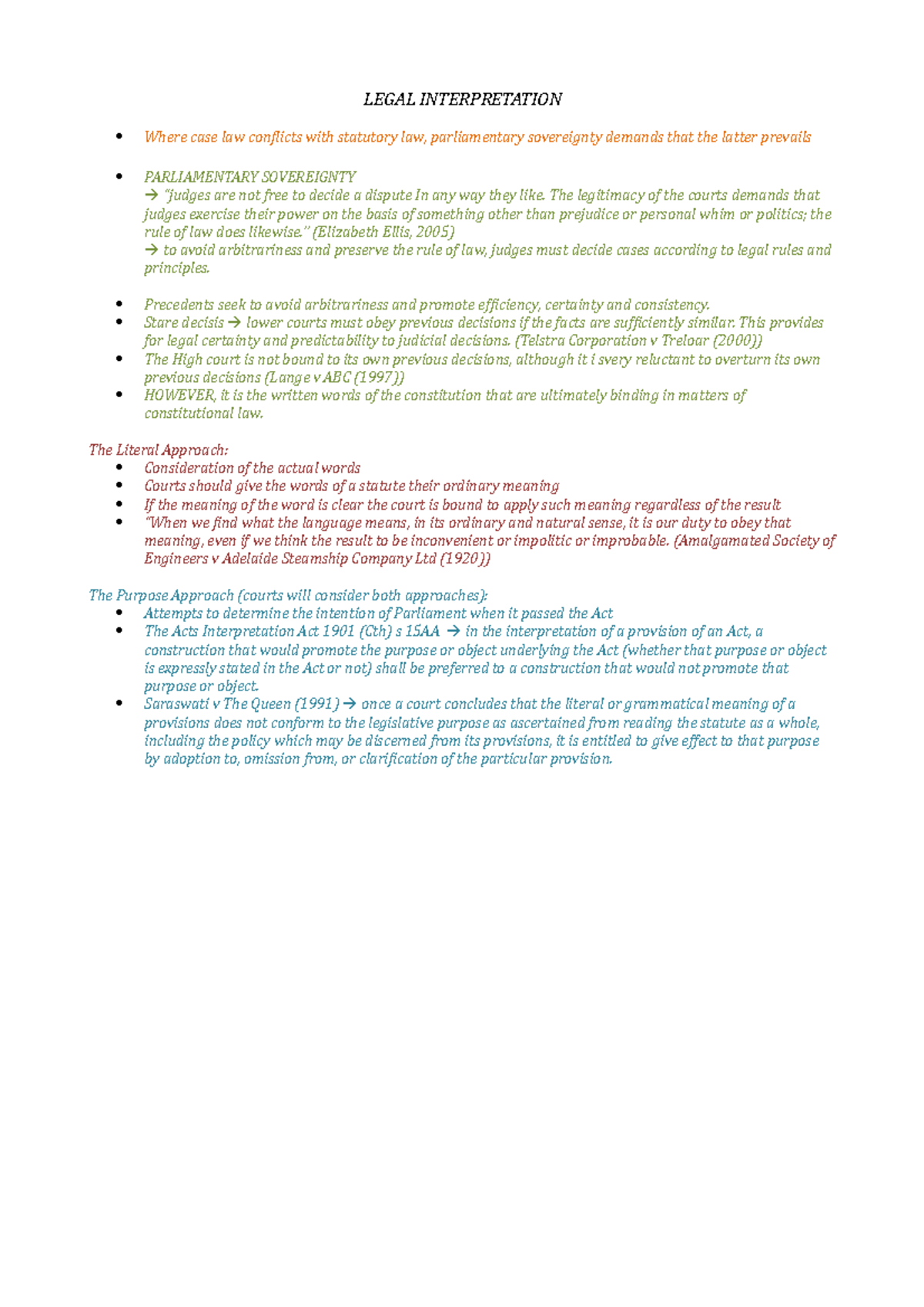Summary of entire course with problem solving guides. - LEGAL ...