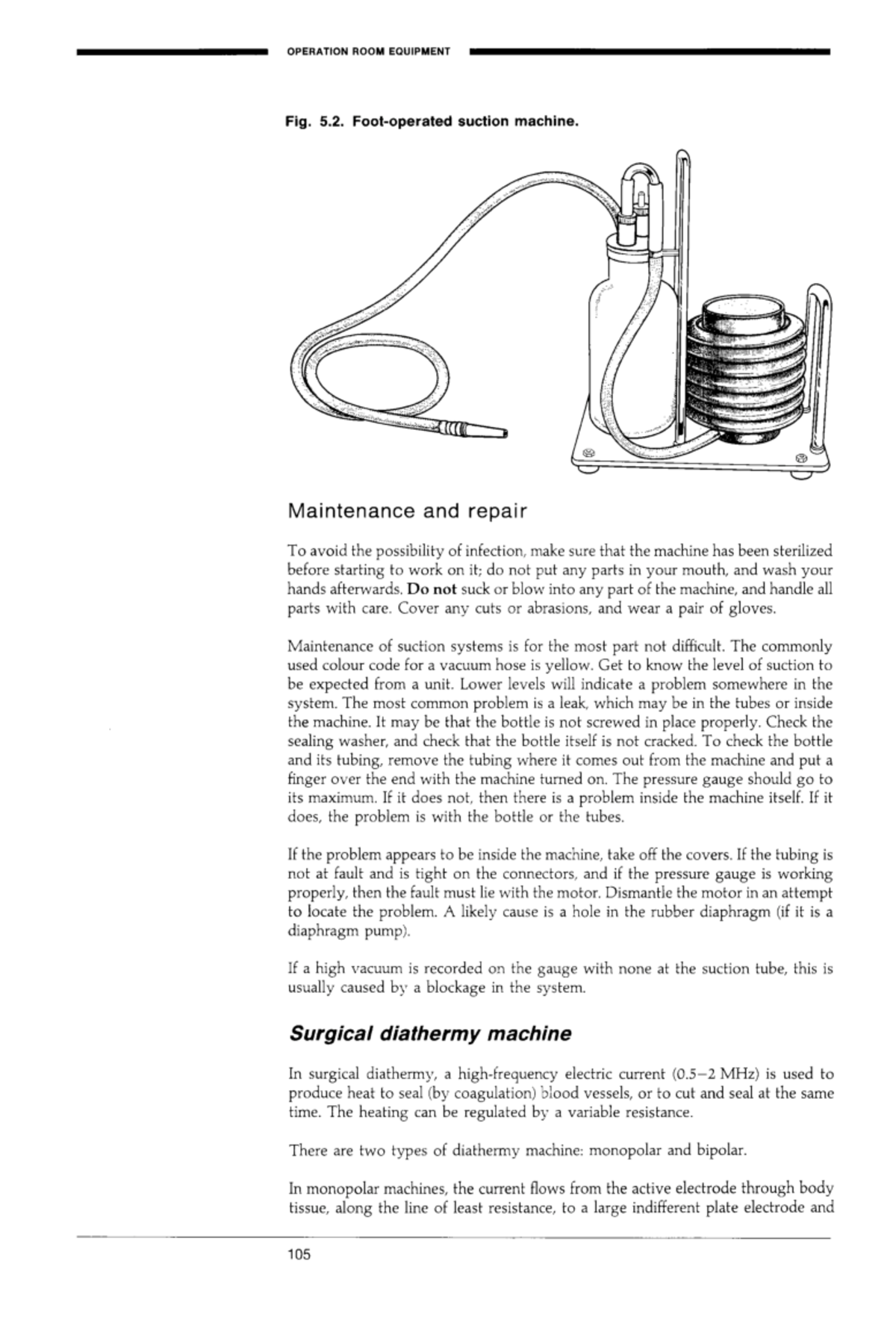 Surgical diathermy machine - O P ER ATIO N ROOM EQ U IPM EN T Fig. 5 ...