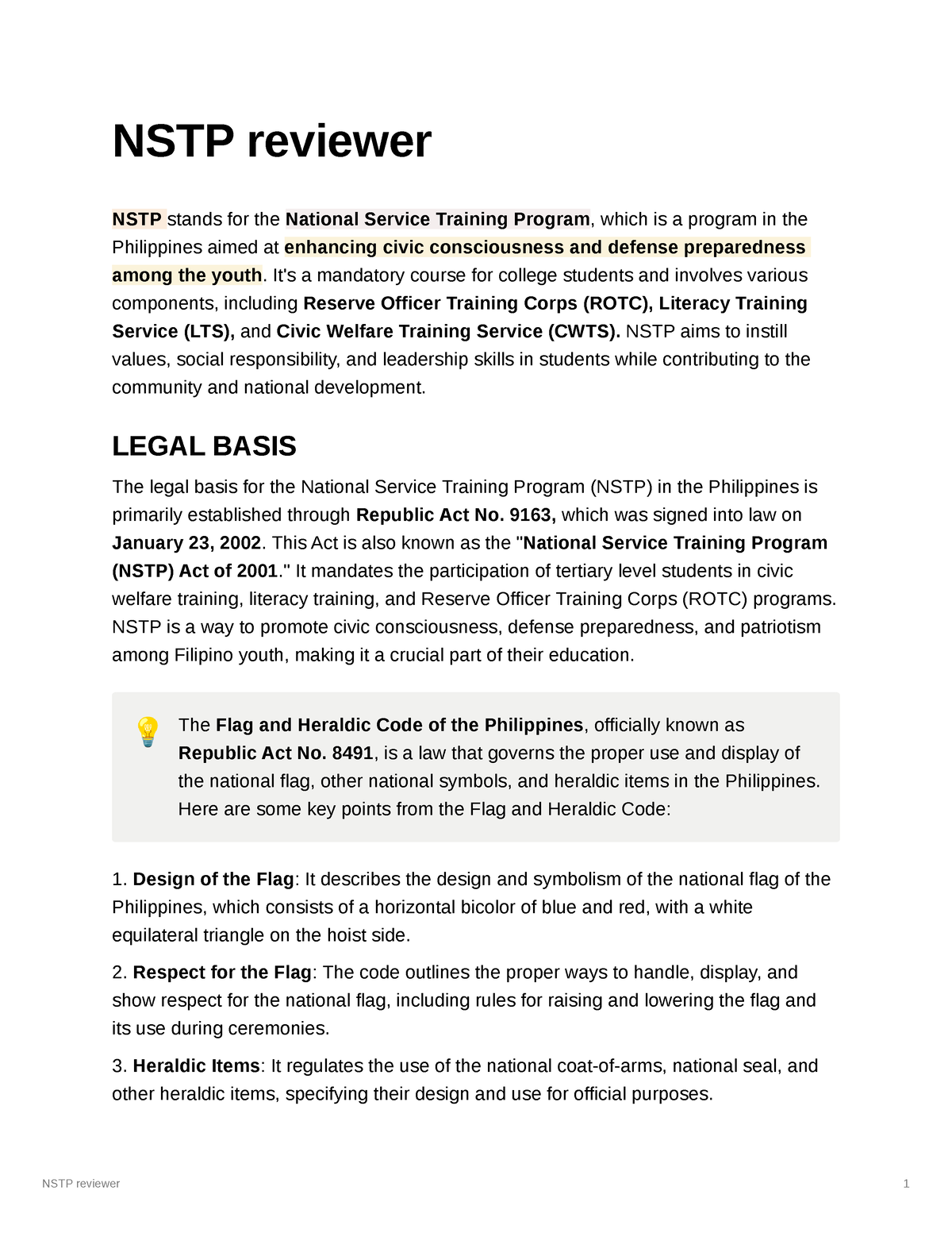 NSTP Reviewer 31f84c564ff2412e98671989 Cbf8ac74 - NSTP Reviewer NSTP ...