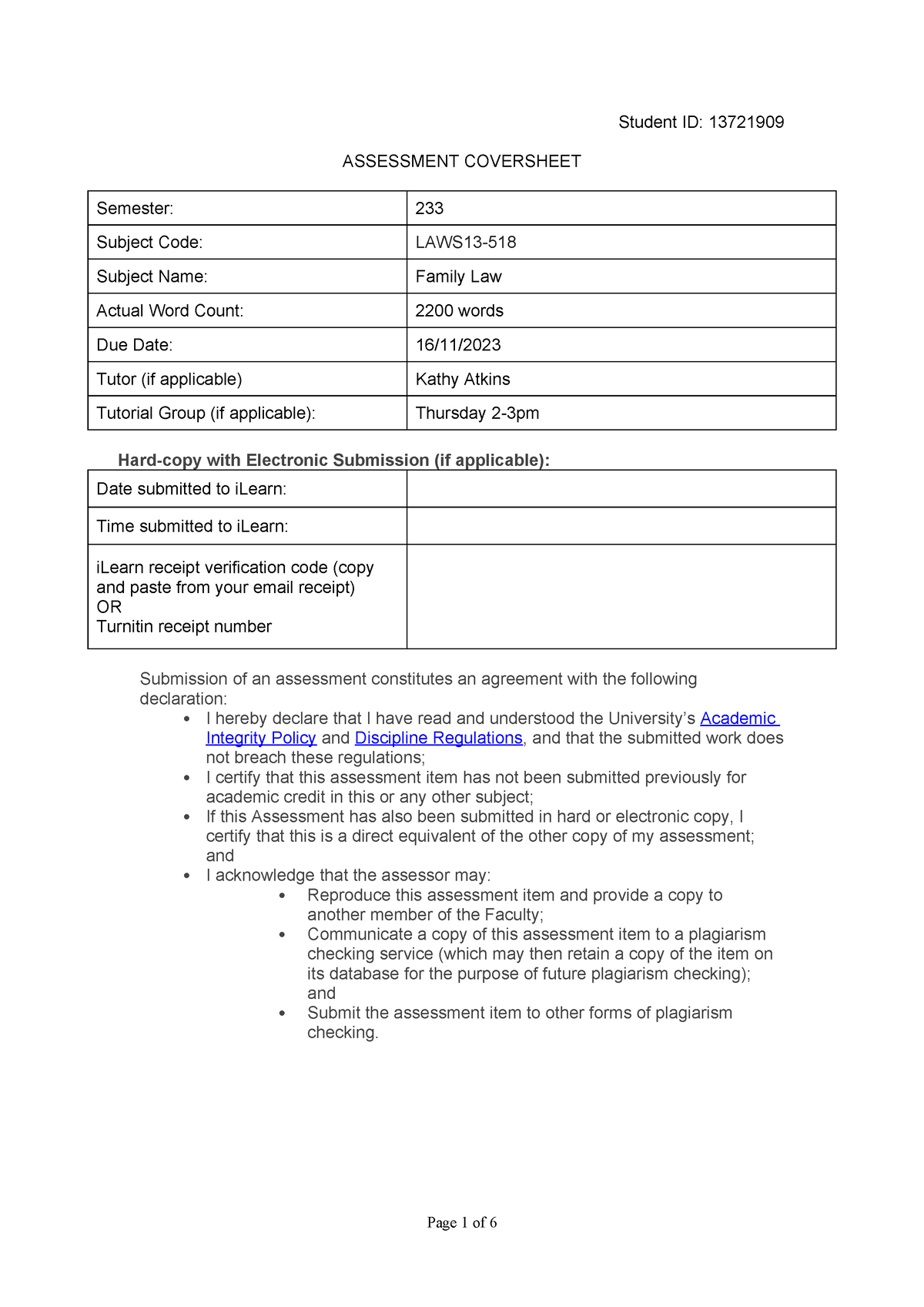 family law assignment 2