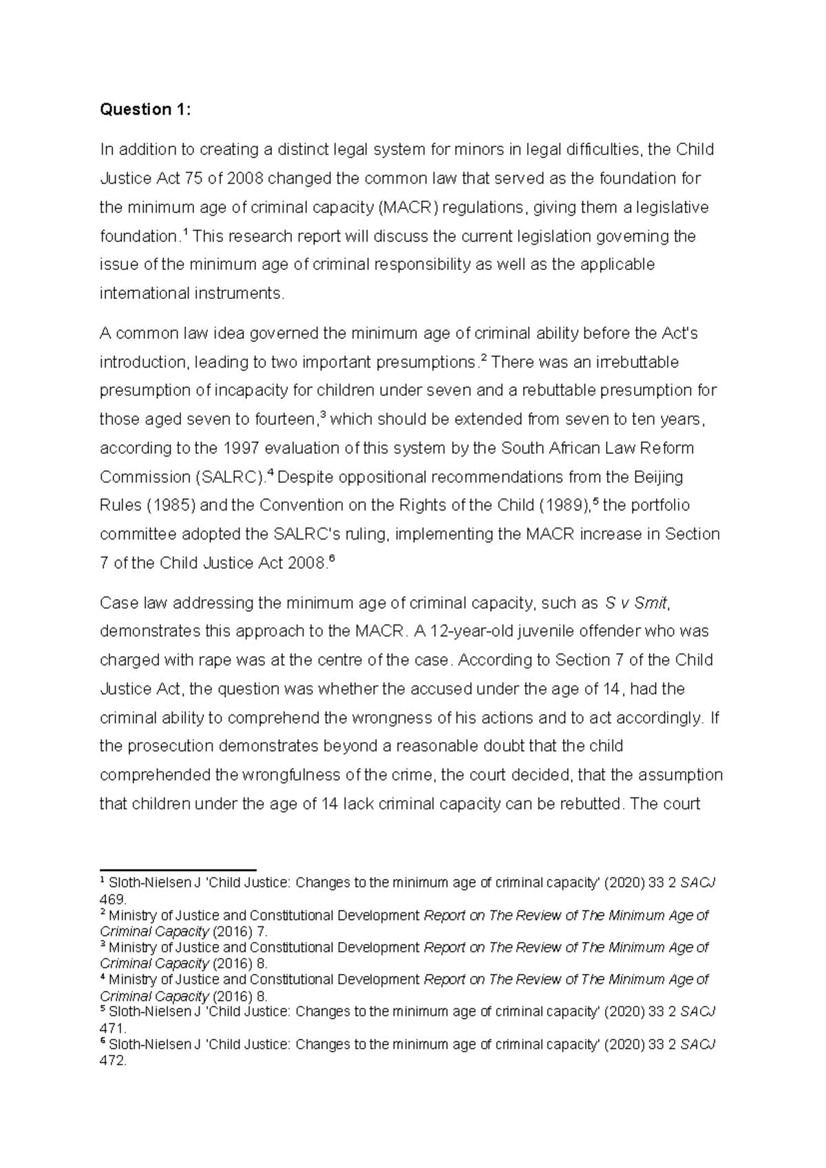 2024 CHJ431 Test1 Answers - Question 1: In addition to creating a ...