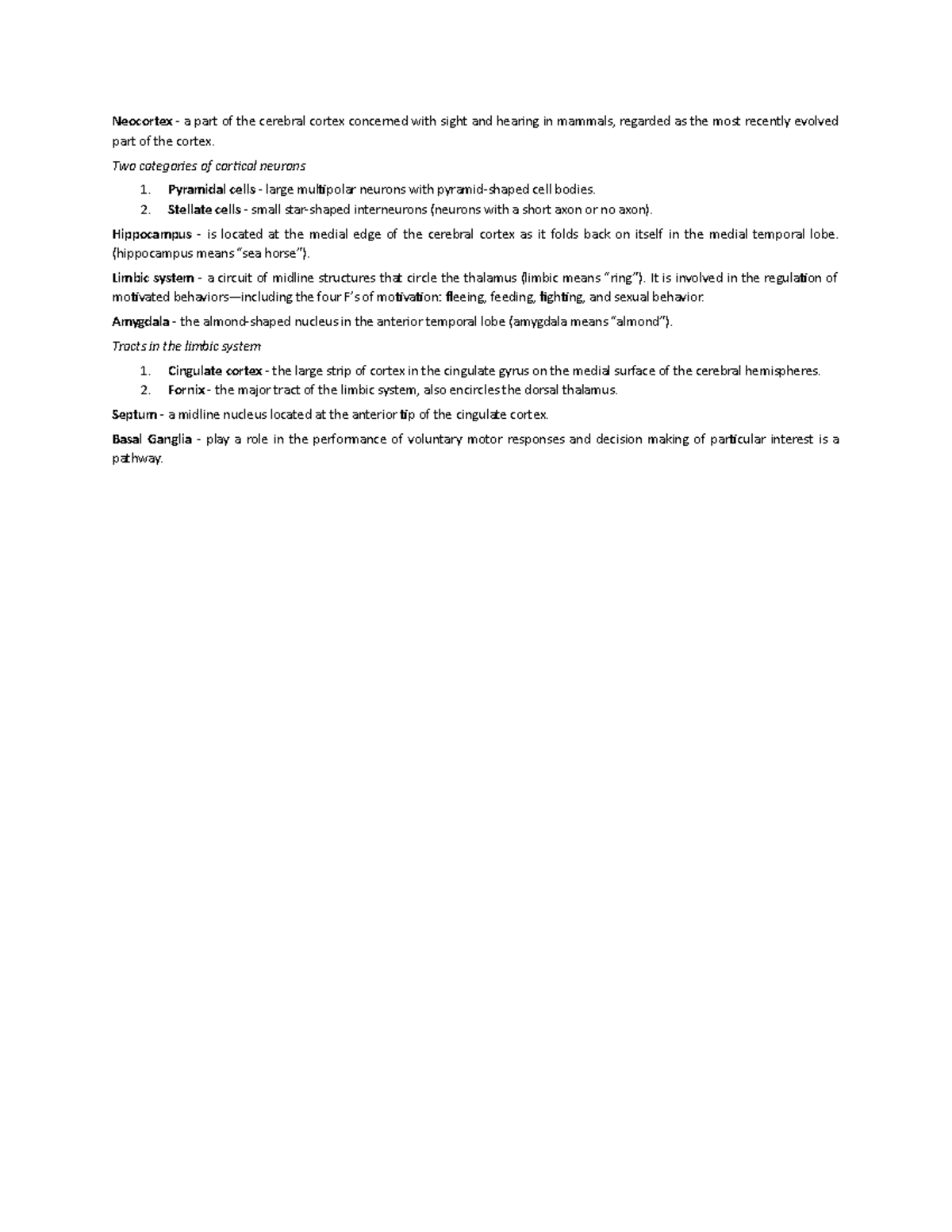 Chapter 3 Anatomy OF THE Nervous System - Neocortex - a part of the ...