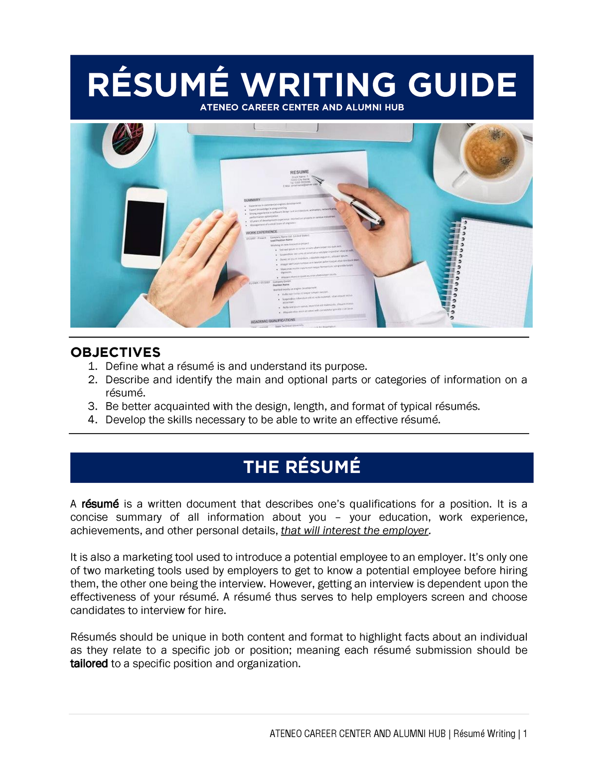 writing a resume module