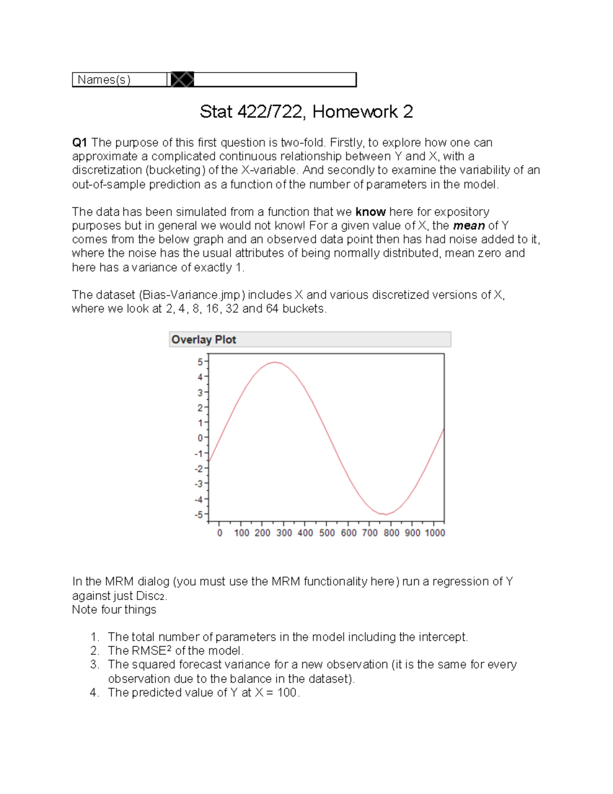 Hw2 Solutions - STAT 422 HW 1 Solution - Names(s) Stat 422/722 ...