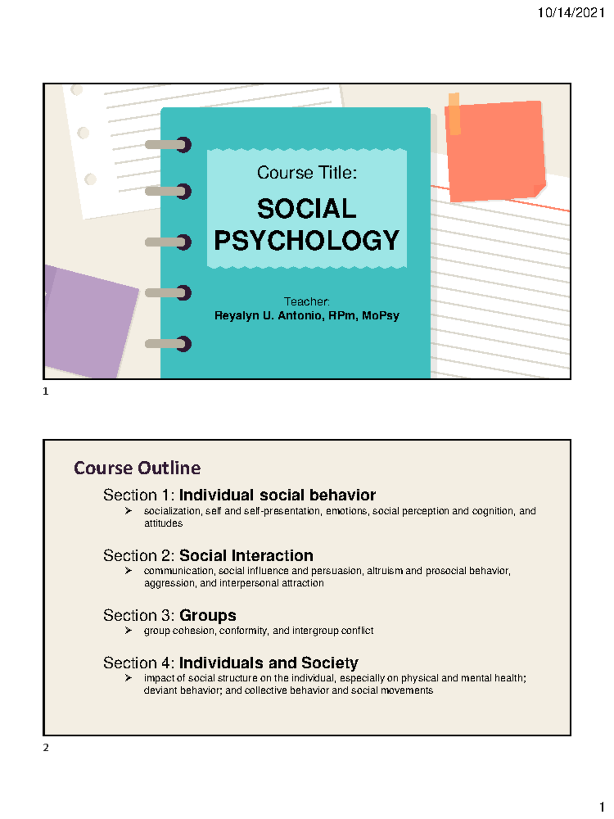 Chapter 1 Introduction - Social Psychology - FEU Diliman - Studocu