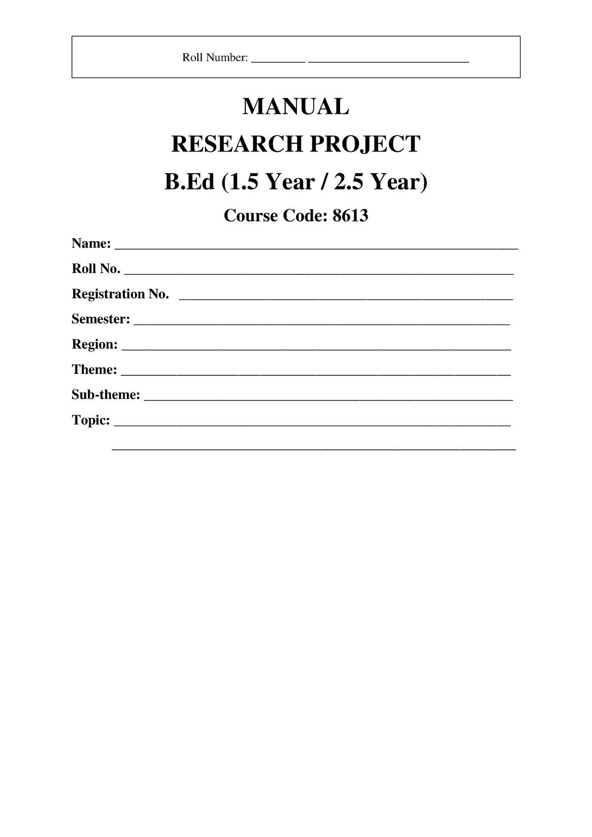 manual research project 8613 solved pdf 2021