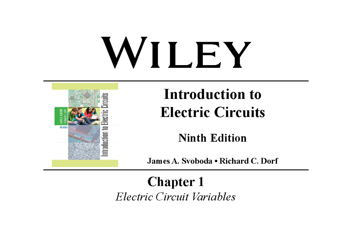 Ch019판 ㅁㄴㅇ Chapter 1 Electric Circuit Variables Introduction to