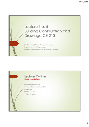 Lec 1 bricks - BUILDING CONSTRUCTION MATERIALS - Bricks Bricks are ...