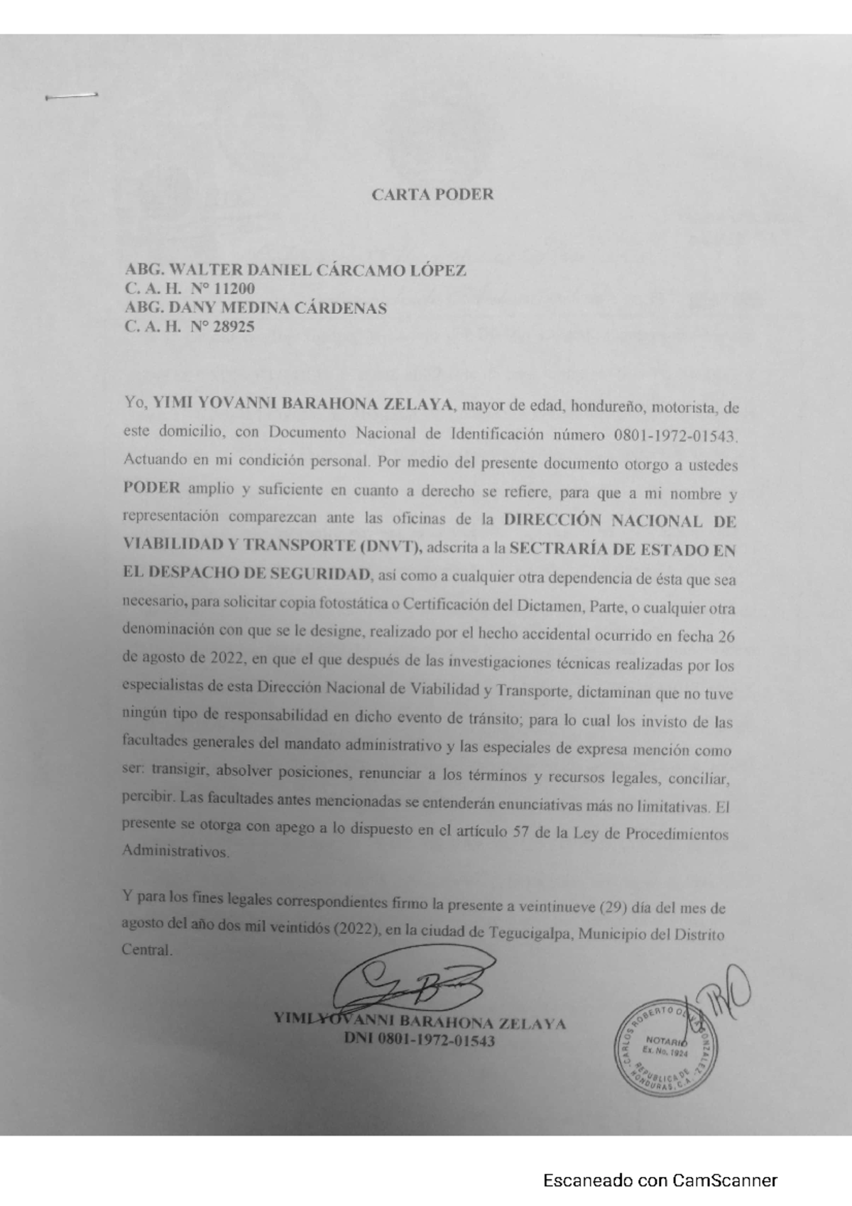 Carta poder - TAREA - Derecho Procesal CIVil I - Studocu