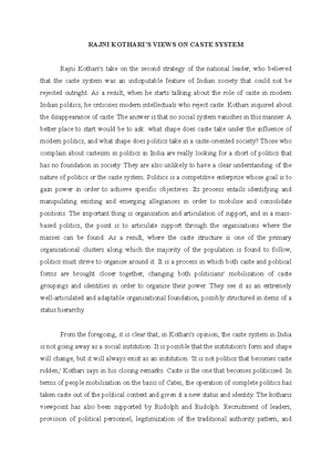 The Caste and Class system in India - They are the governing factors ...