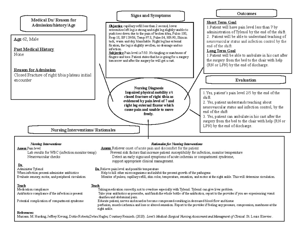 nursing diagnosis impaired physical mobility scientific rational