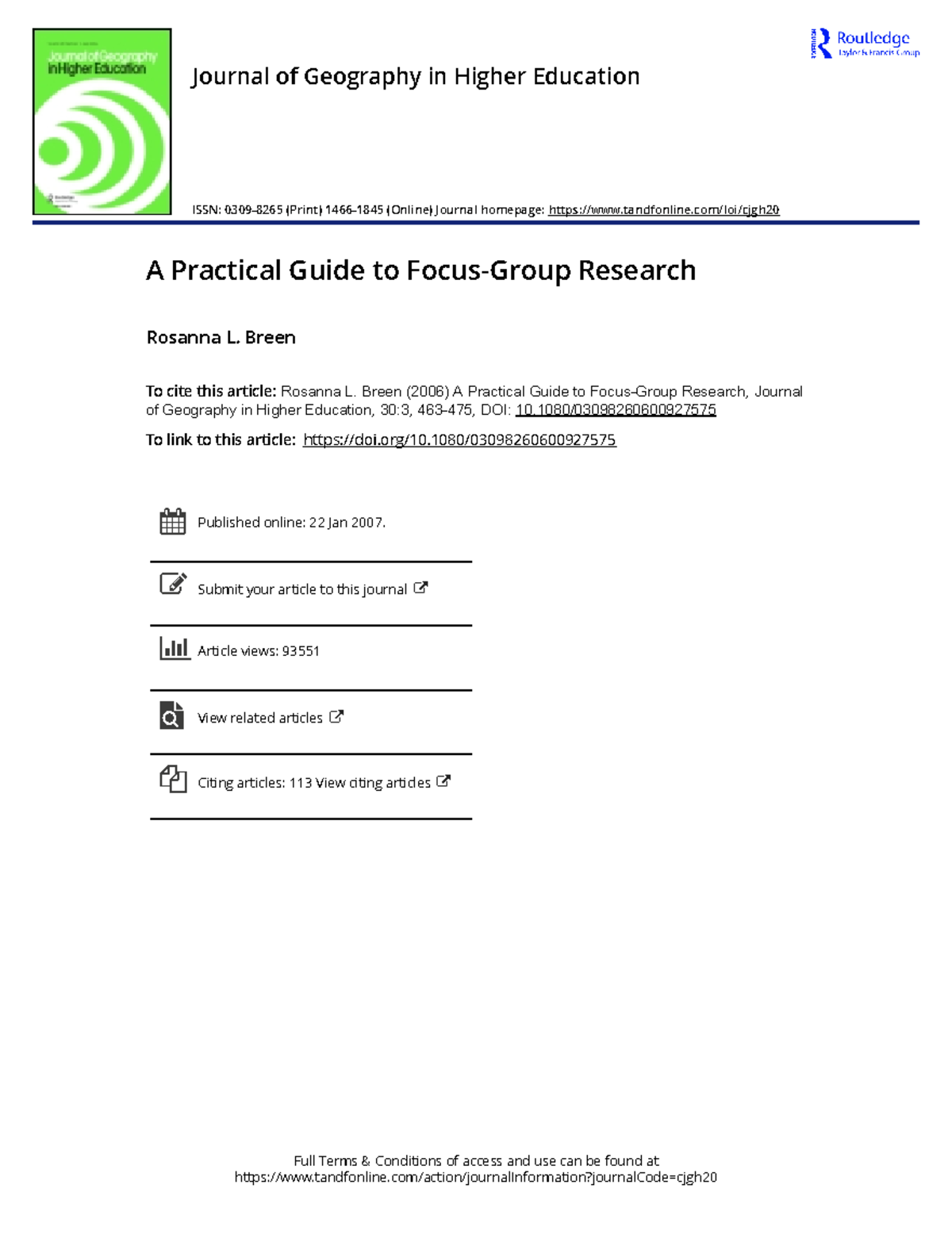 the handbook for focus group research