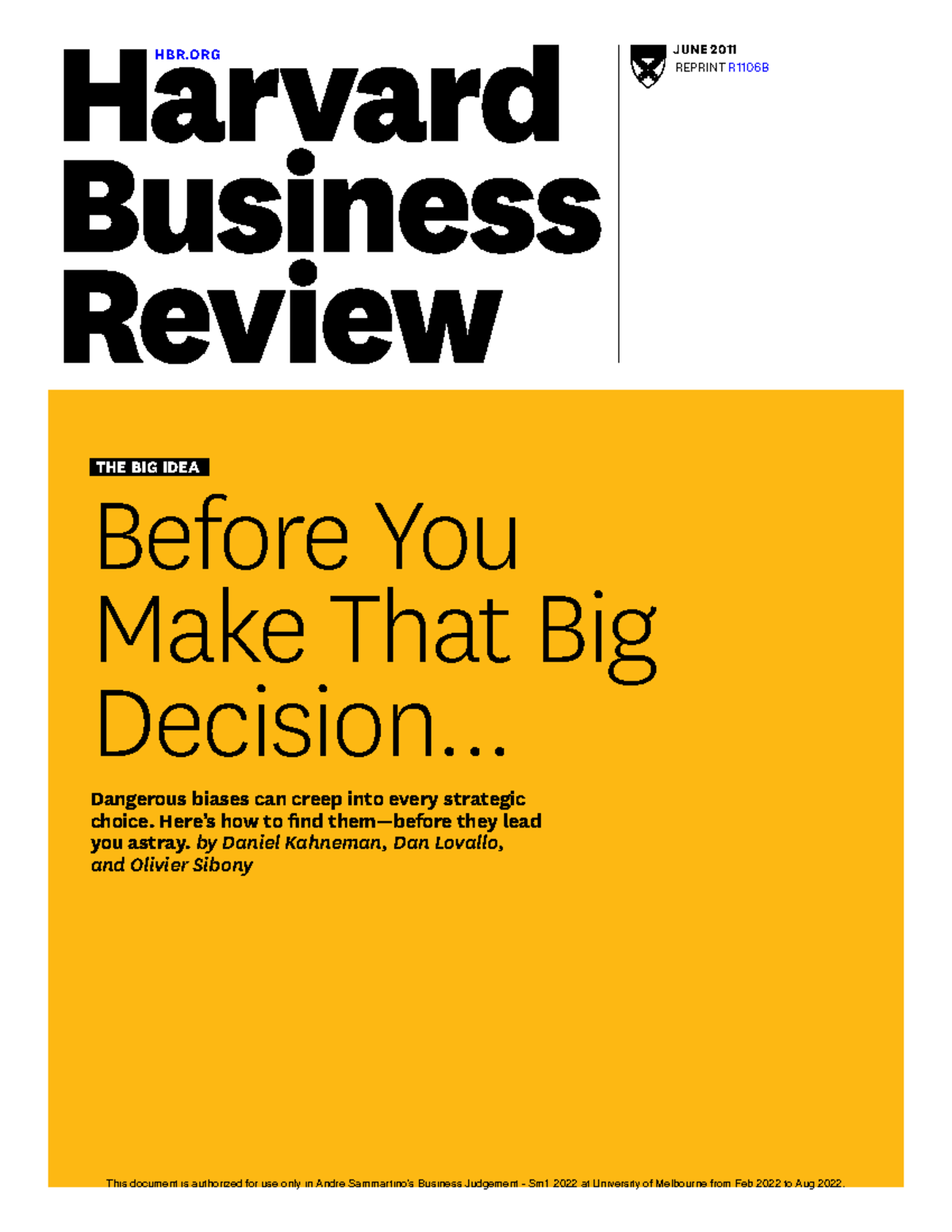 before-you-making-that-big-decision-hbr-june-2011-reprint-r1106b-the