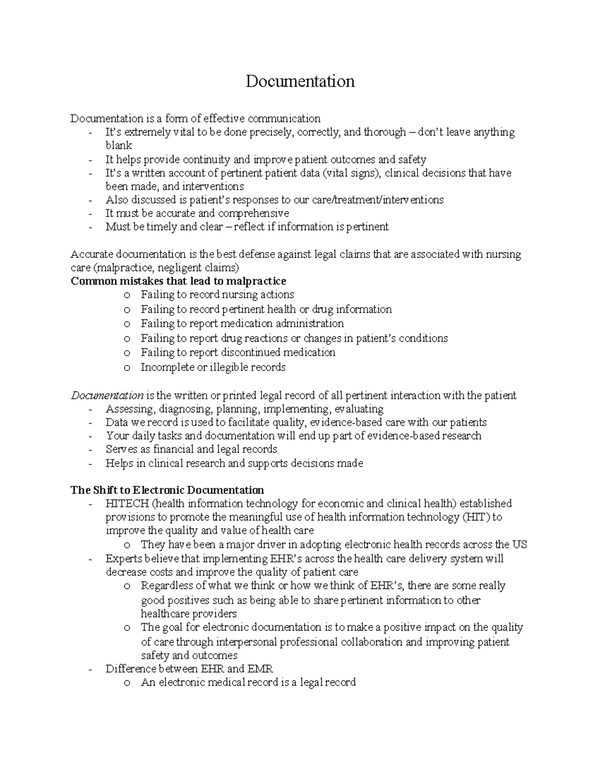 Week 12 Documentation - Lecture notes 12 - Documentation Documentation ...