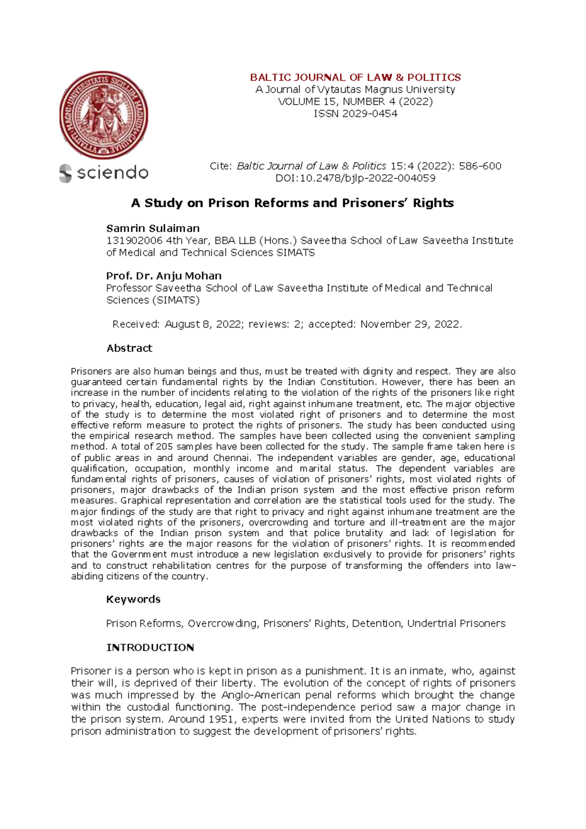 SSL09-Anju+A+ Study+ON+ Prison+ Reforms+AND+ Prisoners++ Rights+++(1 ...