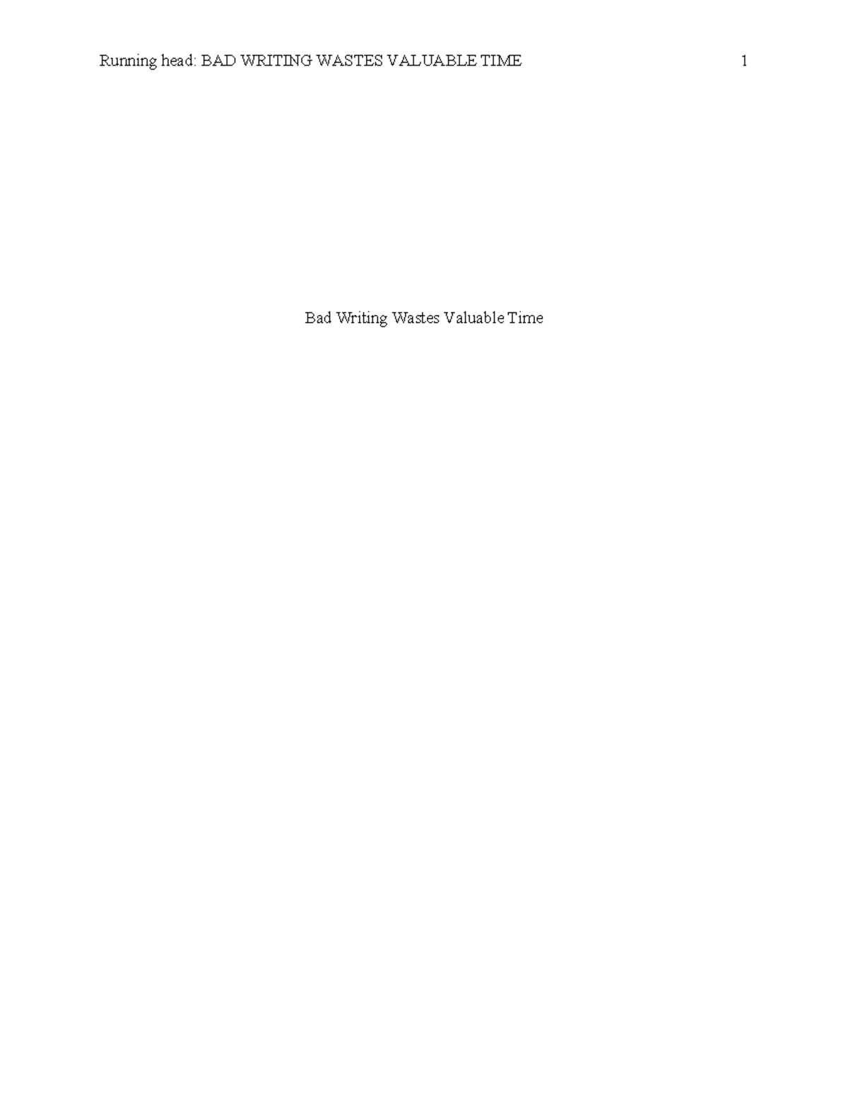 Bad Writing - Strategic Marketing - Studocu