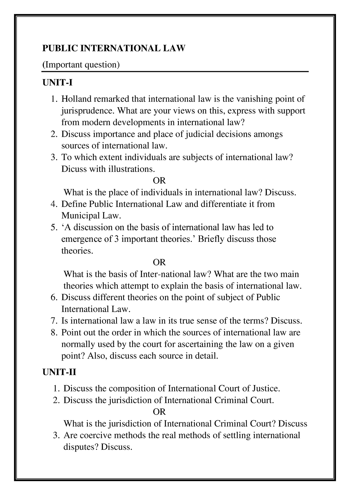 international law dissertation questions