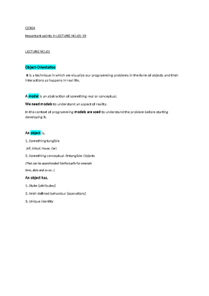 Important points cs403 - Database is collection of data, DBMS is tool ...