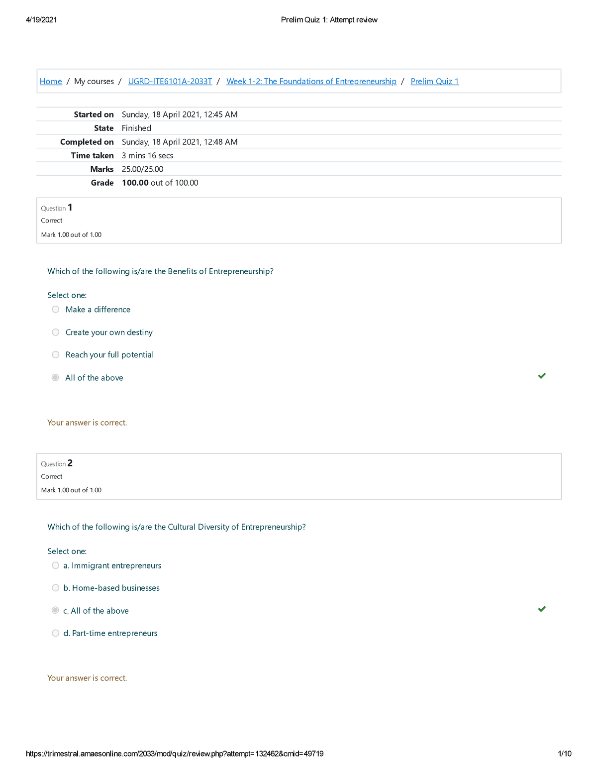 UGRD ITE6101A Technopreneurship Q1 - Home/My Courses/ UGRD-ITE6101A ...