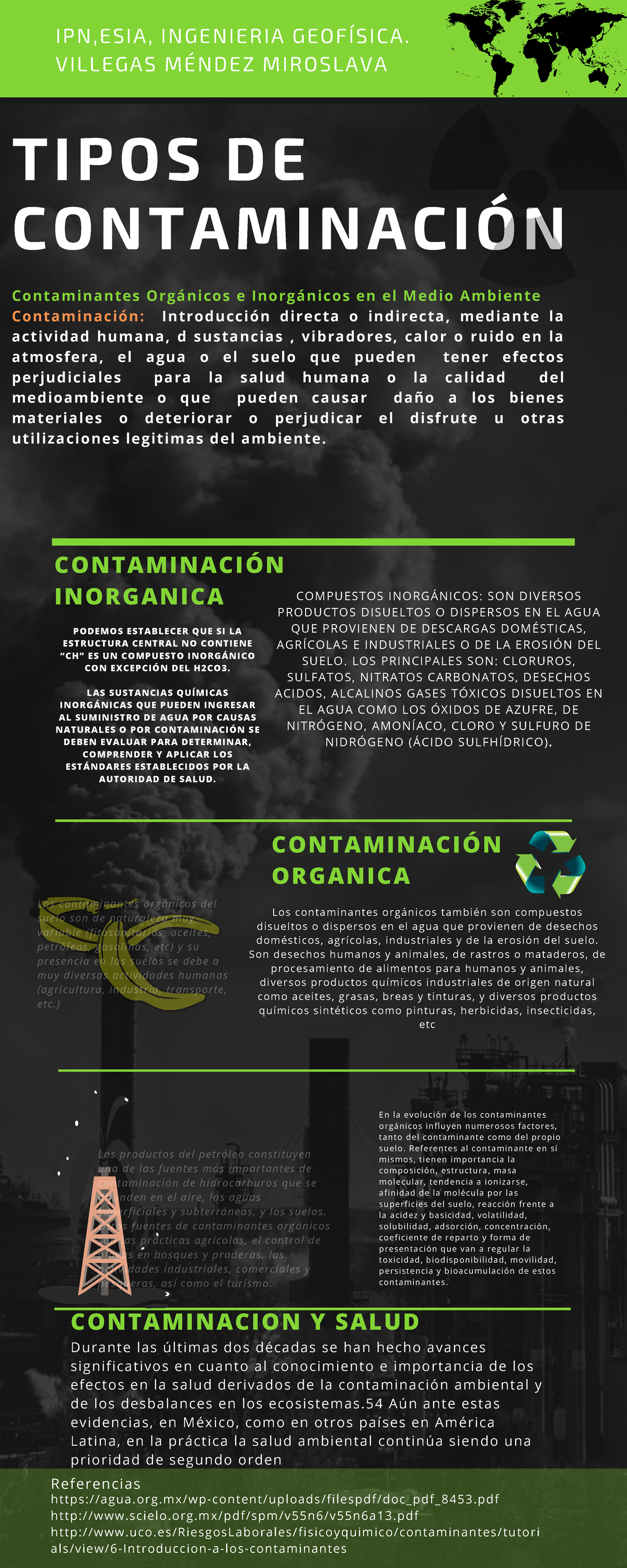 Tipos De Contaminacion Y Salud - Contaminantes Orgánicos E Inorgánicos ...