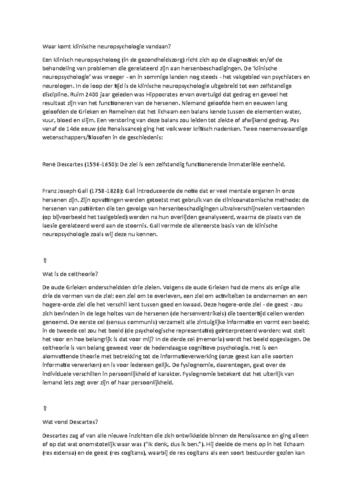 Hoofdstuk 1 Waar komt klinische neuropsychologie vandaan? Een klinisch neuropsycholoog (in de