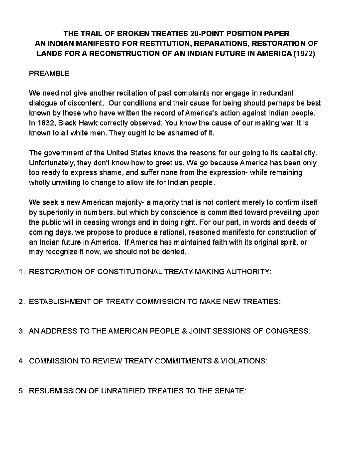 Copy Of #6 -The Trail Of Broken Treaties 20-Point Position Paper - THE ...