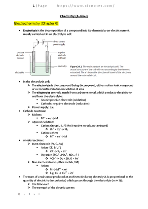 Z Notes - ZNOTES SUMMARIZED NOTES ON THE SYLLABUS CHEMISTRY (9701) CAIE ...