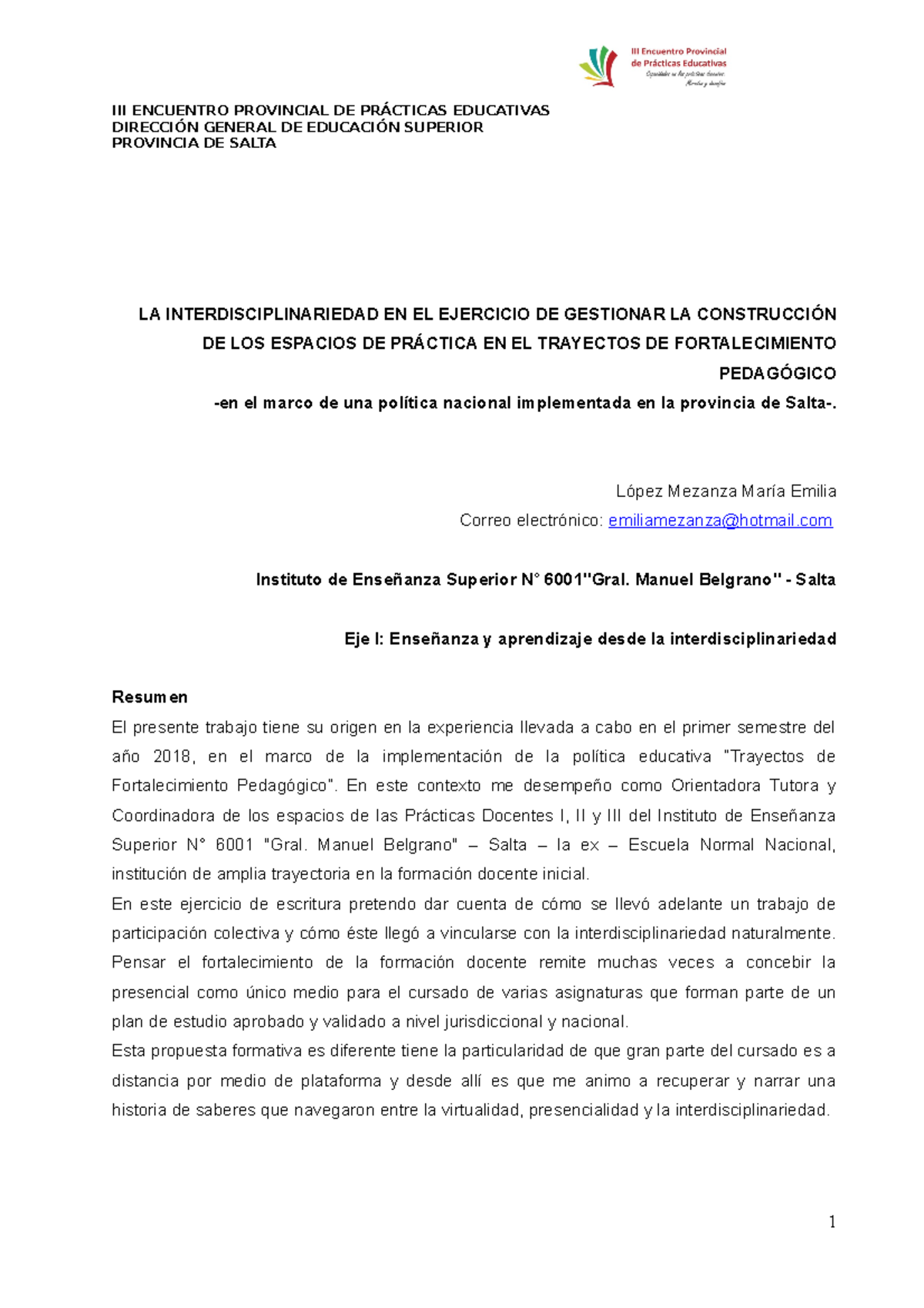 Ponencia Emilia 11 10 Ultima DIRECCI N GENERAL DE EDUCACI N SUPERIOR 