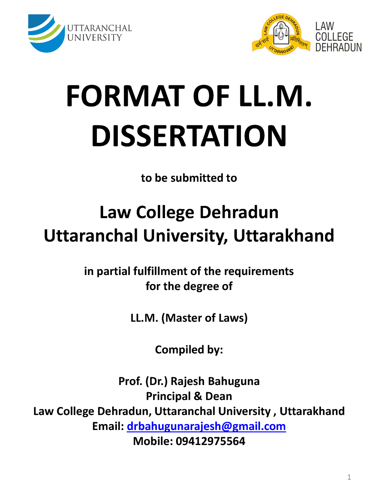 how to write an llm dissertation