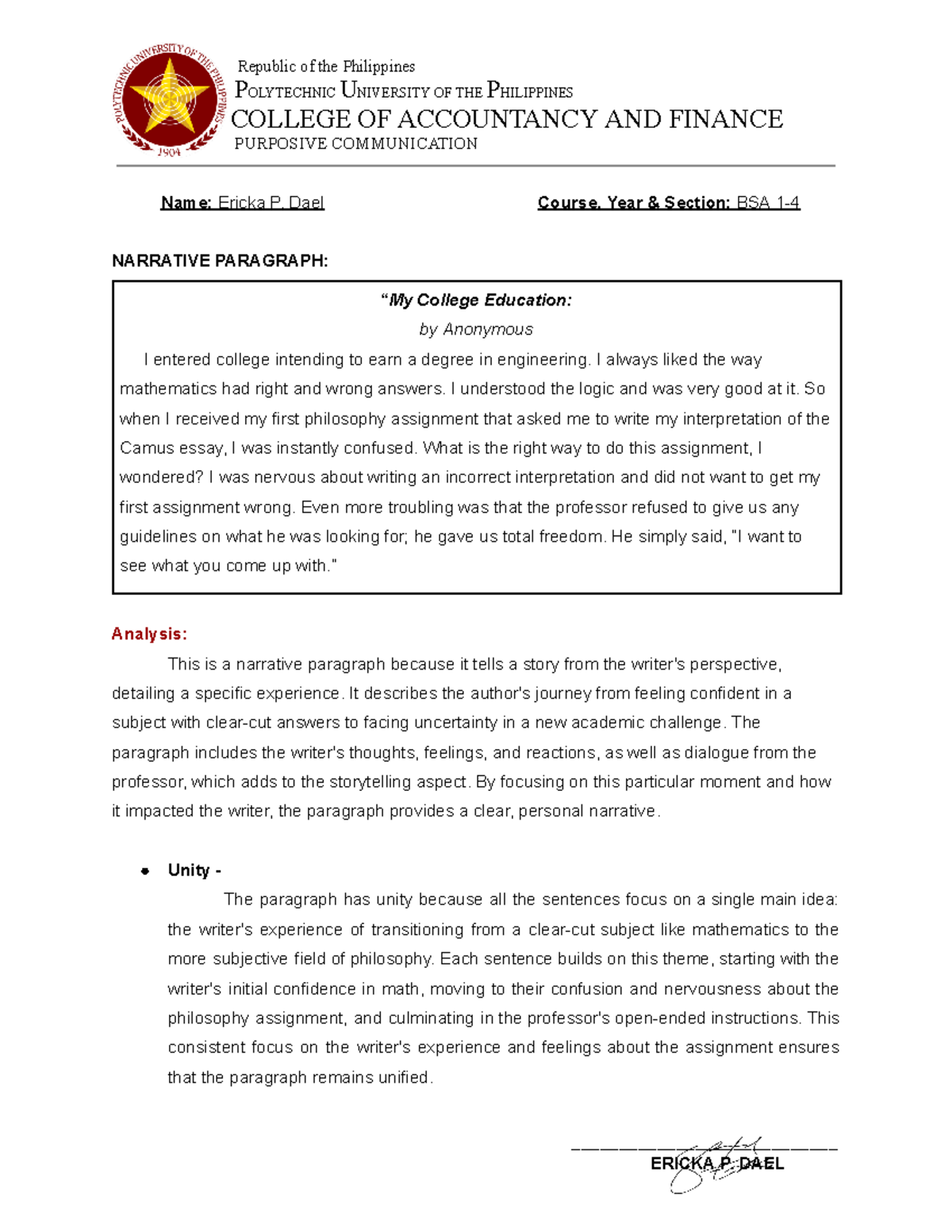 Activity 3 (Individual) - POLYTECHNIC UNIVERSITY OF THE PHILIPPINES ...