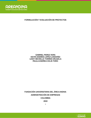 Formulacion Y Evaluacion DE Proyectos.docx Eje 2 - 1 FORMULACIÓN Y ...