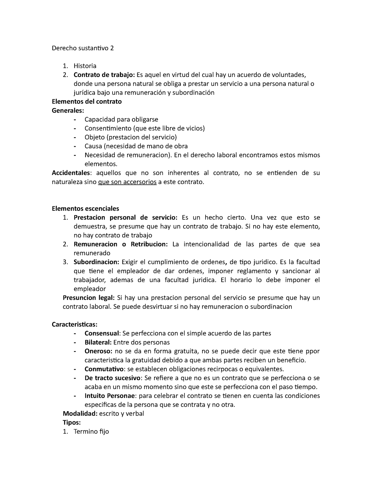 Derecho Sustantivo 2 - Cvjlm B - Derecho Sustantivo 2 Historia Contrato ...