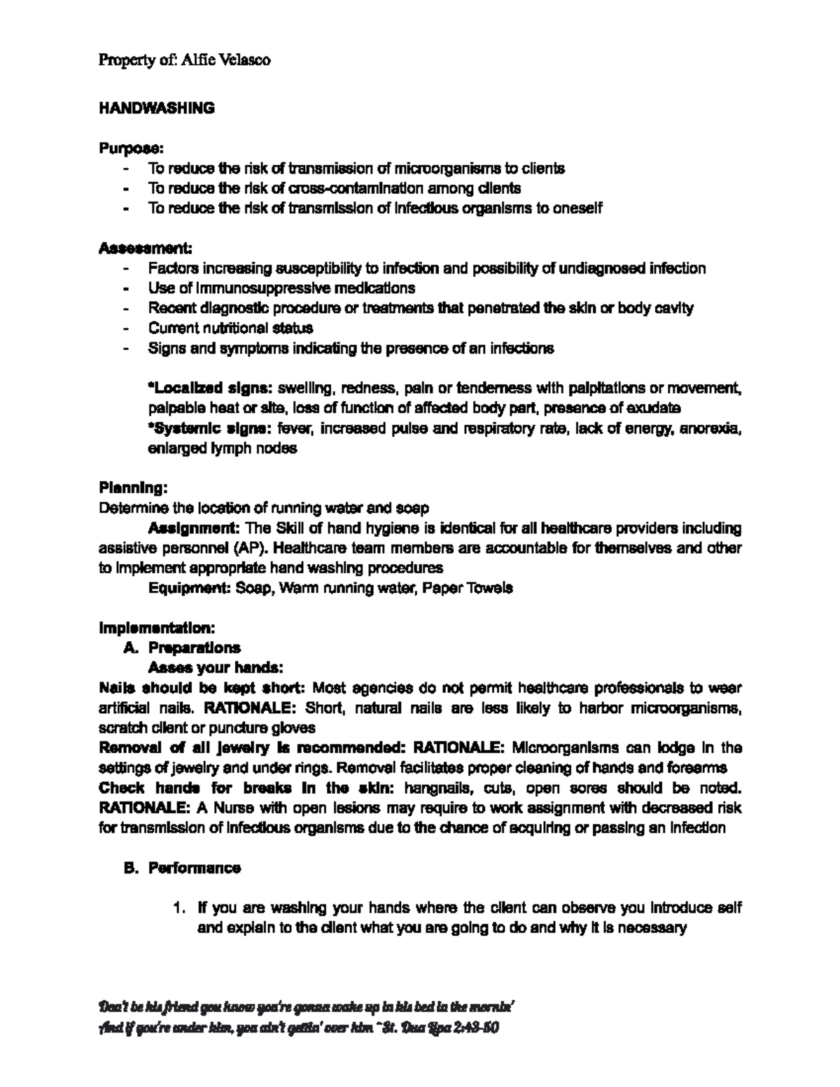 Handwashing- Opengloving - Pharmacology 1 - Studocu