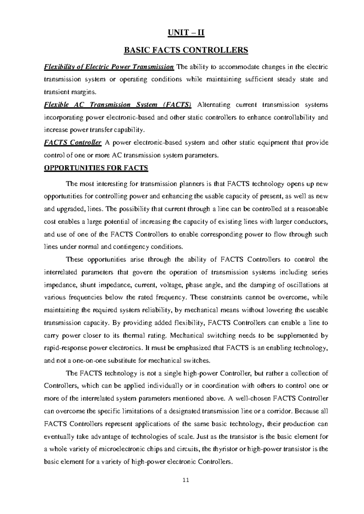 Unit 1B - This notes gives you much information - UNIT – II BASIC FACTS ...
