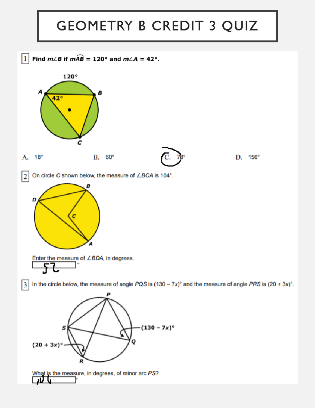 Kami Export - Geometry B Credit 3 Illuminate Quiz - MATH-25 - GEOMETRY ...