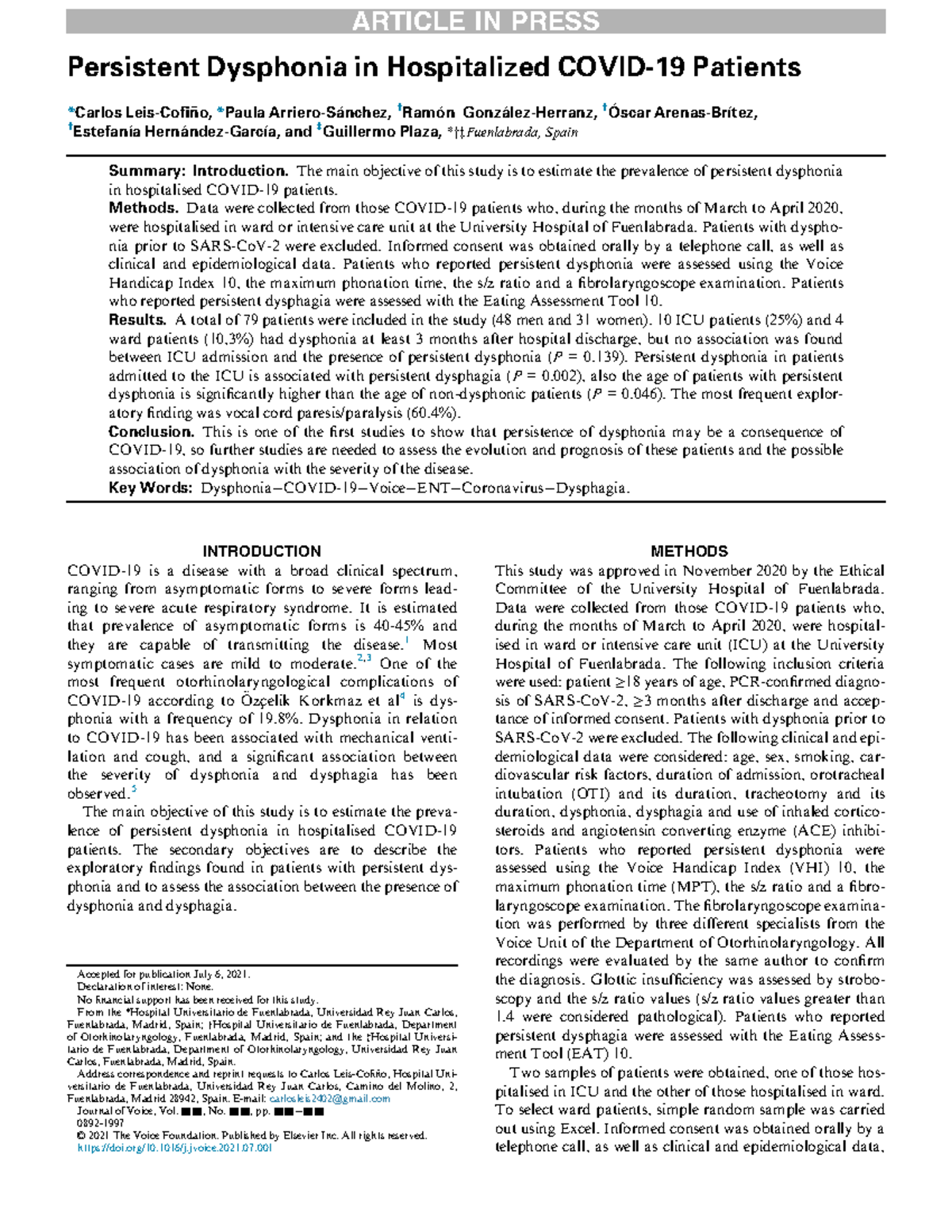 Disfonía en tiempos de COVID - Fonoaudiologia - Periodoncia Adulto ...