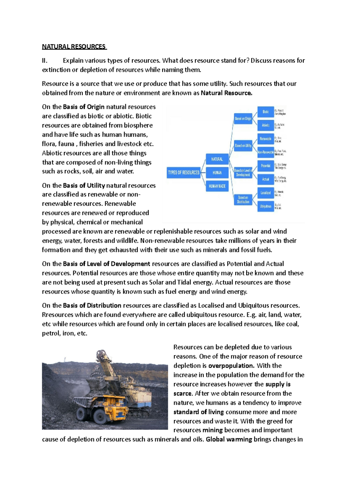 evs-natural-resources-natural-resources-ii-explain-various-types-of