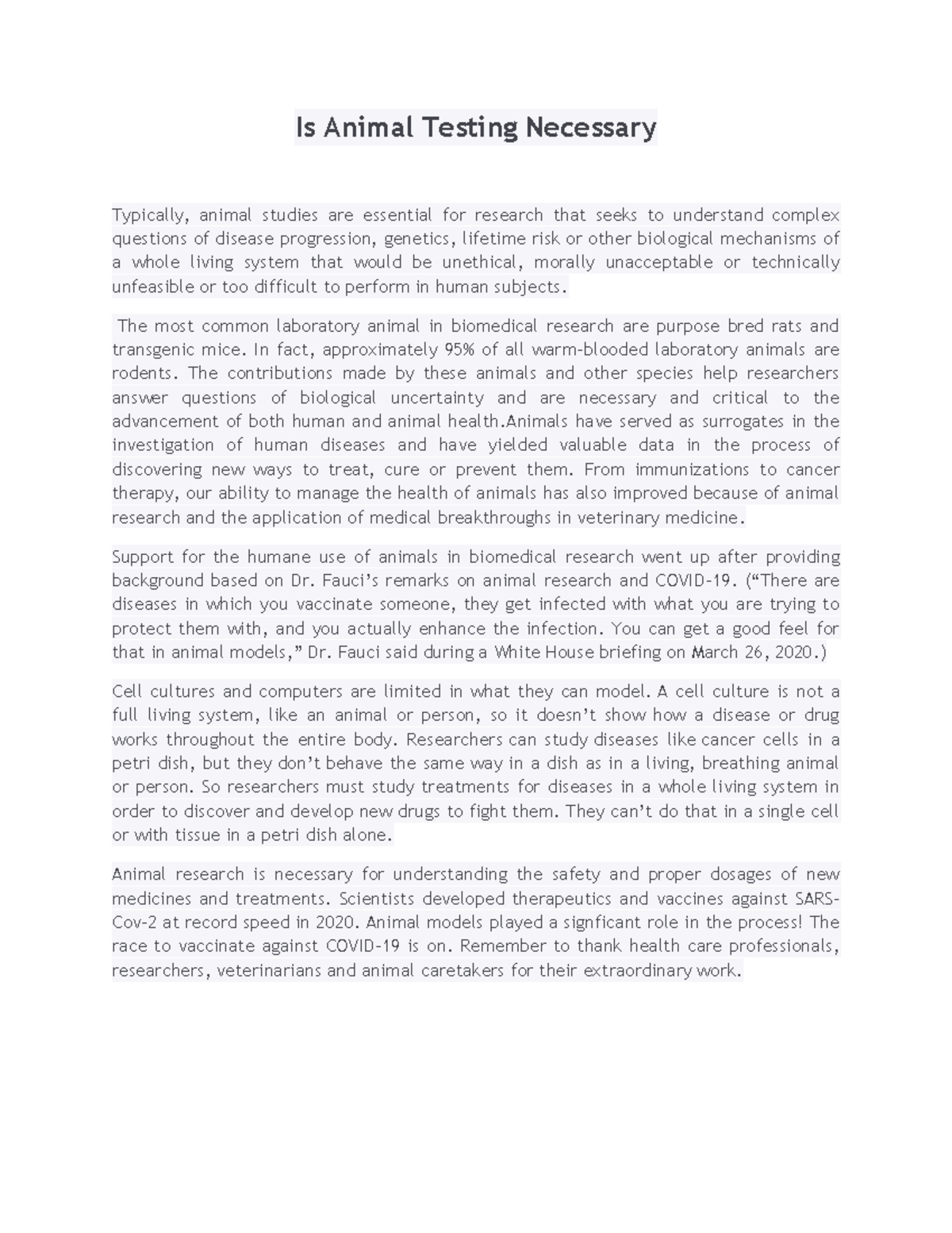Is animal testing necessary - Is Animal Testing Necessary Typically, animal studies are essential - Studocu Is animal testing necessary - Is Animal Testing Necessary Typically, animal studies are essential - Studocu