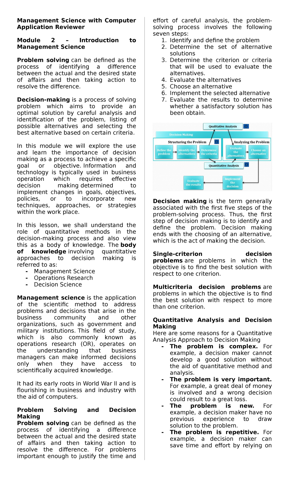 computer application in management assignment