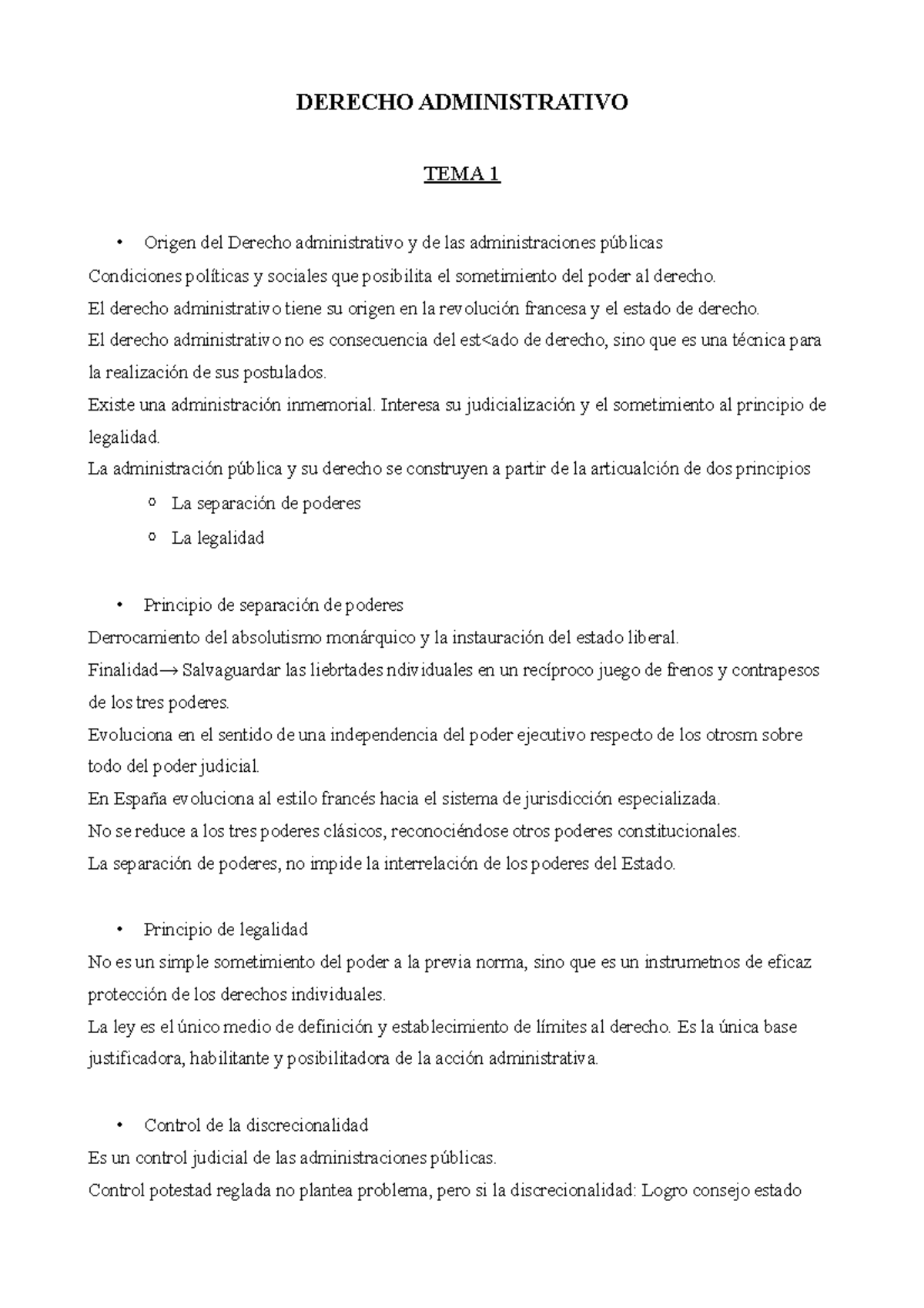 Derecho Administrativo - Apuntes - Temas 1 - 7 - DERECHO ADMINISTRATIVO ...